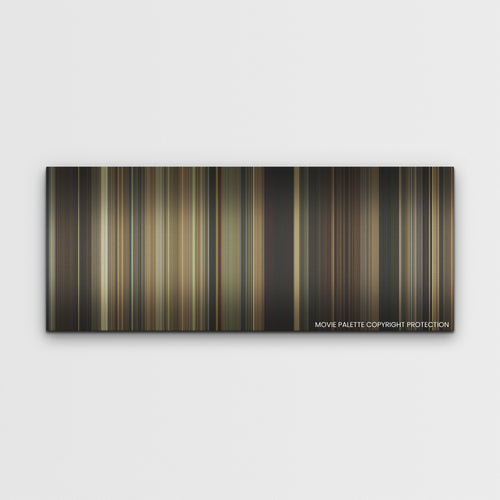 The Bikeriders color palette canvas print: thousands of thin vertical stripes of color