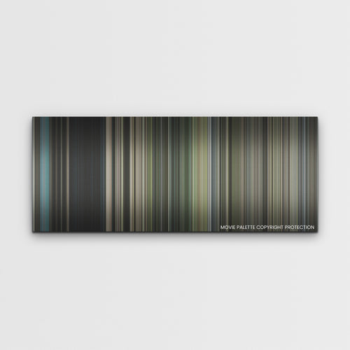 Plane color palette canvas print: thousands of thin vertical stripes of color