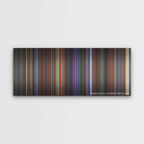 Teenage Mutant Ninja Turtles: Mutant Mayhem color palette canvas print: thousands of thin vertical stripes of color