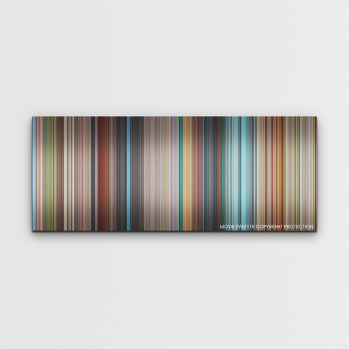 DC League of Super-Pets color palette canvas print: thousands of thin vertical stripes of color