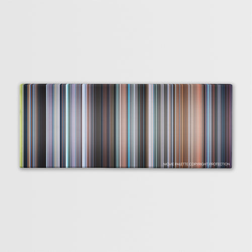 August Rush color palette canvas print: thousands of thin vertical stripes of color