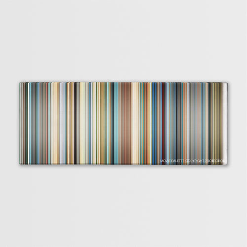 The Diving Bell and the Butterfly color palette canvas print: thousands of thin vertical stripes of color