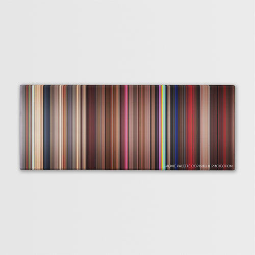 Tenacious D in the Pick of Destiny color palette canvas print: thousands of thin vertical stripes of color