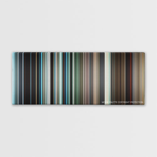 Silence color palette canvas print: thousands of thin vertical stripes of color