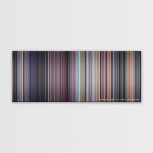 The Santa Clause color palette canvas print: thousands of thin vertical stripes of color