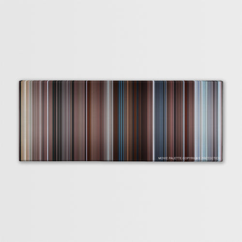 The Mist color palette canvas print: thousands of thin vertical stripes of color