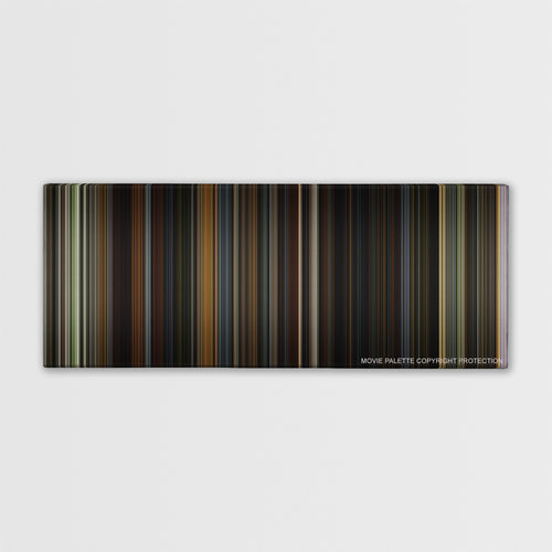 Public Enemies color palette canvas print: thousands of thin vertical stripes of color