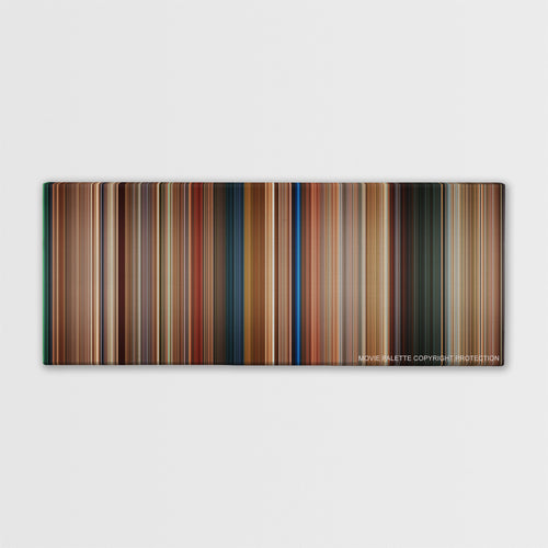 The Transporter color palette canvas print: thousands of thin vertical stripes of color