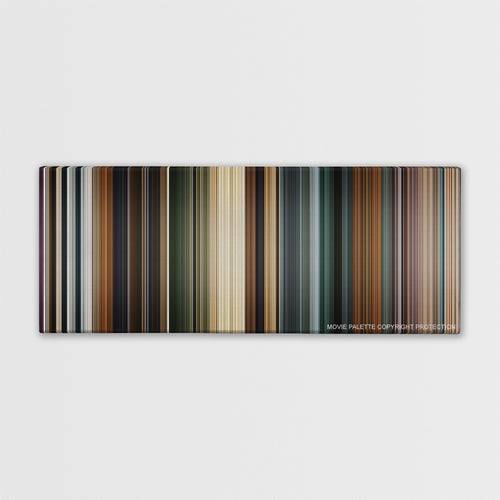 Clash of the Titans color palette canvas print: thousands of thin vertical stripes of color