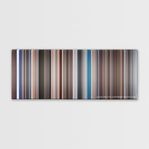 The Spy Who Loved Me color palette canvas print: thousands of thin vertical stripes of color
