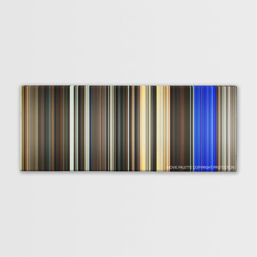 Running Scared color palette canvas print: thousands of thin vertical stripes of color