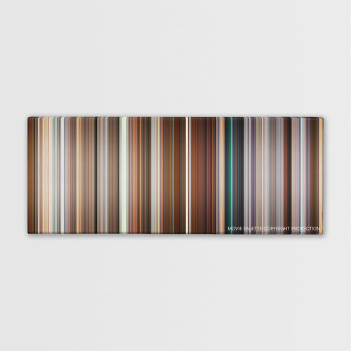 Long Shot color palette canvas print: thousands of thin vertical stripes of color