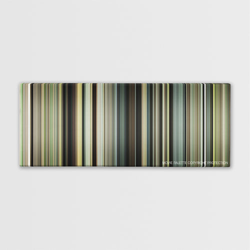 The Devil All the Time color palette canvas print: thousands of thin vertical stripes of color