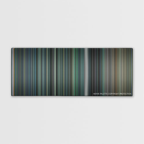 Money Monster color palette canvas print: thousands of thin vertical stripes of color