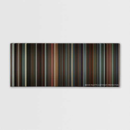 21 color palette canvas print: thousands of thin vertical stripes of color