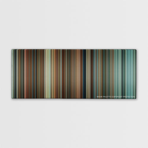 The Reader color palette canvas print: thousands of thin vertical stripes of color