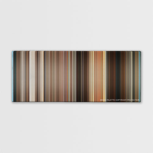 The Bucket List color palette canvas print: thousands of thin vertical stripes of color