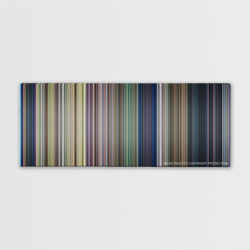 Lady and the Tramp color palette canvas print: thousands of thin vertical stripes of color