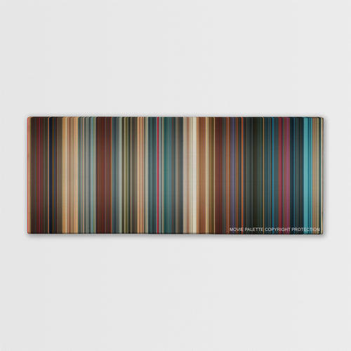 Birds of Prey color palette canvas print: thousands of thin vertical stripes of color