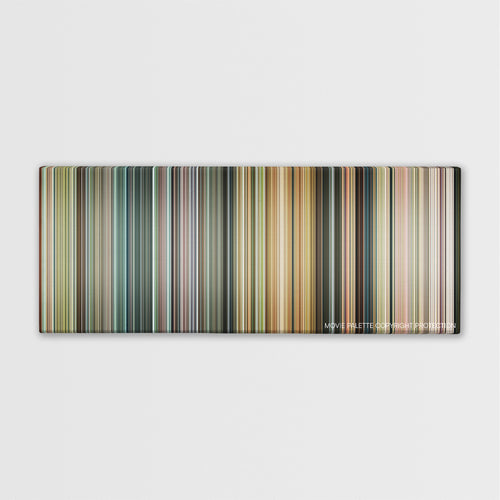 The Brothers Grimsby color palette canvas print: thousands of thin vertical stripes of color