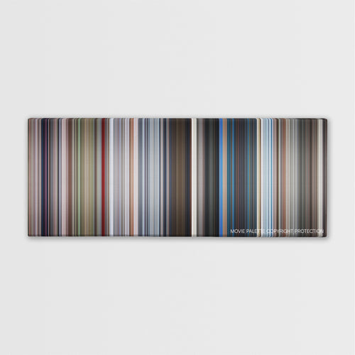 For Your Eyes Only color palette canvas print: thousands of thin vertical stripes of color