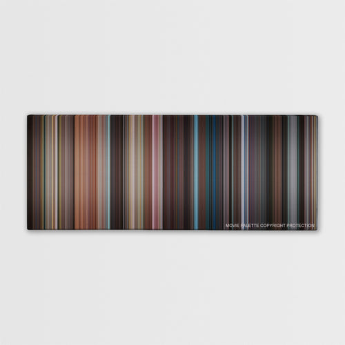 No Strings Attached color palette canvas print: thousands of thin vertical stripes of color