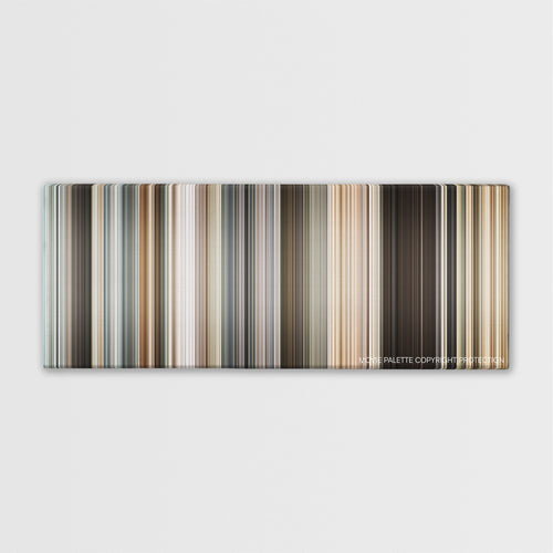 The International color palette canvas print: thousands of thin vertical stripes of color