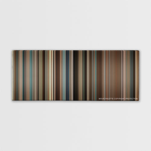 The Lincoln Lawyer color palette canvas print: thousands of thin vertical stripes of color
