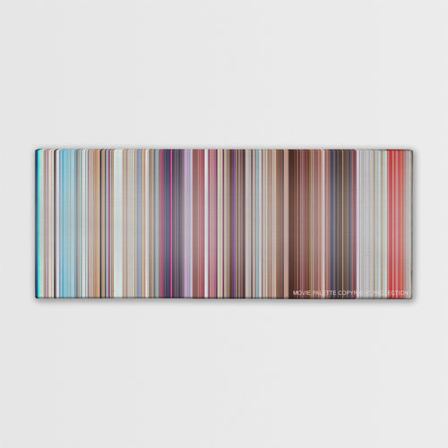 Minions color palette canvas print: thousands of thin vertical stripes of color