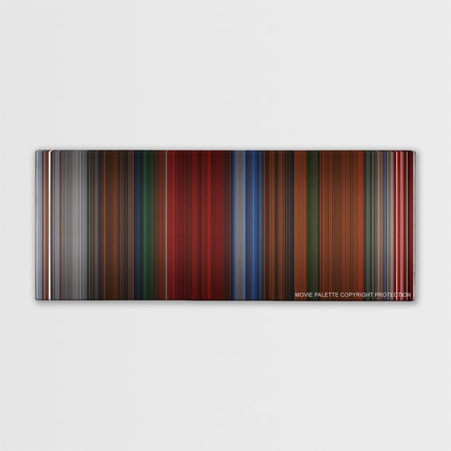 Cube color palette canvas print: thousands of thin vertical stripes of color