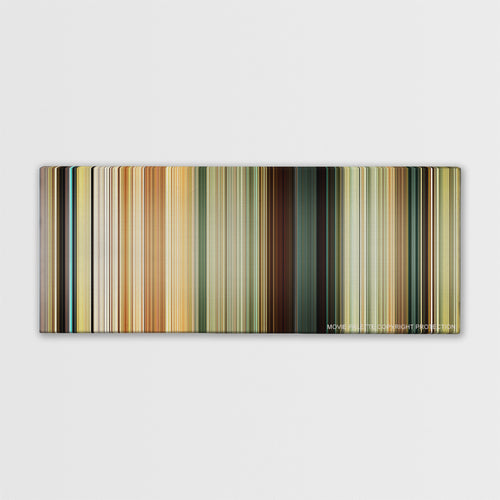 The Impossible color palette canvas print: thousands of thin vertical stripes of color