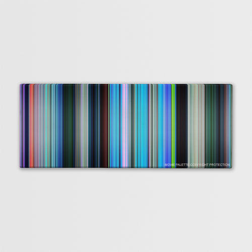 Finding Nemo color palette canvas print: thousands of thin vertical stripes of color