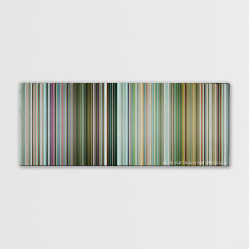 Pain & Gain color palette canvas print: thousands of thin vertical stripes of color