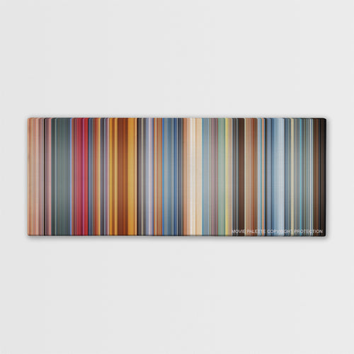 Austin Powers in Goldmember color palette canvas print: thousands of thin vertical stripes of color