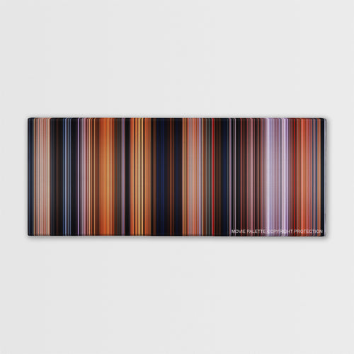 The Iron Giant color palette canvas print: thousands of thin vertical stripes of color