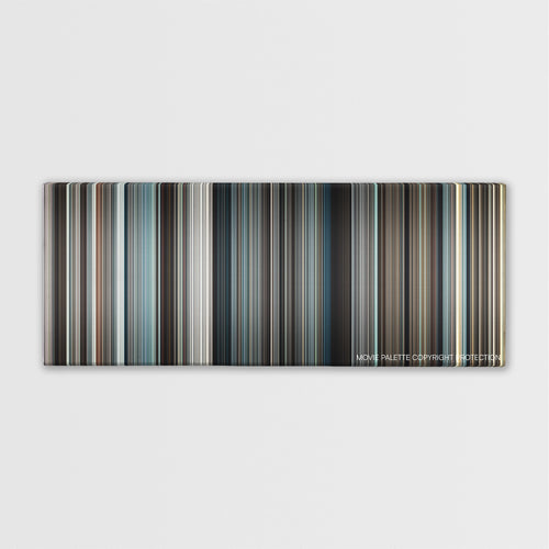 Concussion color palette canvas print: thousands of thin vertical stripes of color