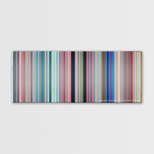 Ice Age: Continental Drift movie barcode canvas print, the whole film as stripes of color