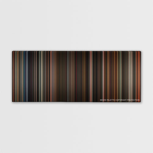 The Greatest Showman color palette canvas print: thousands of thin vertical stripes of color