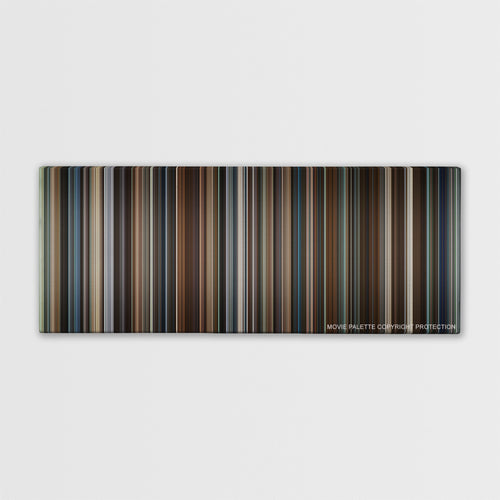 Ocean's Eight color palette canvas print: thousands of thin vertical stripes of color