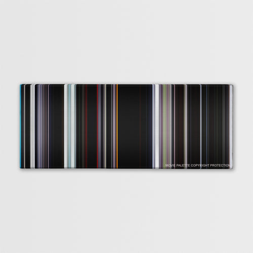 Under the Skin color palette canvas print: thousands of thin vertical stripes of color