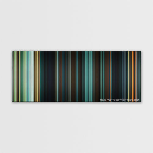 Wonder Woman color palette canvas print: thousands of thin vertical stripes of color