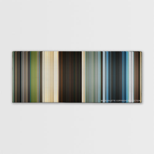 Jumanji: The Next Level color palette canvas print: thousands of thin vertical stripes of color