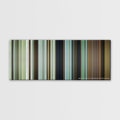 Moonlight movie barcode canvas print, the whole film as stripes of color
