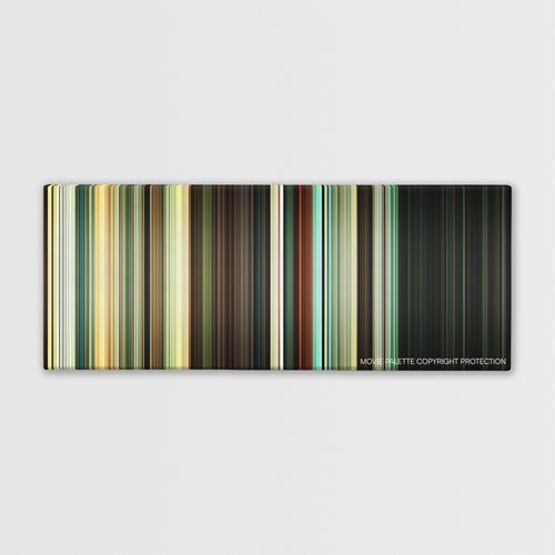 Hostel: Part II color palette canvas print: thousands of thin vertical stripes of color
