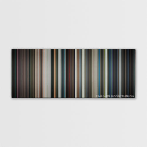 Iron Man 2 color palette canvas print: thousands of thin vertical stripes of color