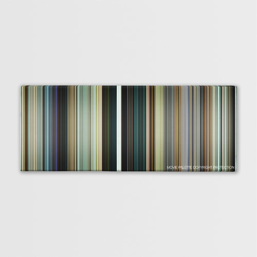 The Circle color palette canvas print: thousands of thin vertical stripes of color