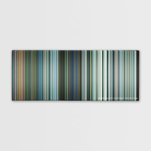 Teenage Mutant Ninja Turtles: Out of the Shadows color palette canvas print: thousands of thin vertical stripes of color