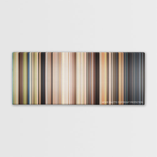 The Smurfs color palette canvas print: thousands of thin vertical stripes of color