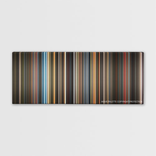 Confessions of a Dangerous Mind color palette canvas print: thousands of thin vertical stripes of color