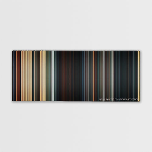 The Mummy color palette canvas print: thousands of thin vertical stripes of color